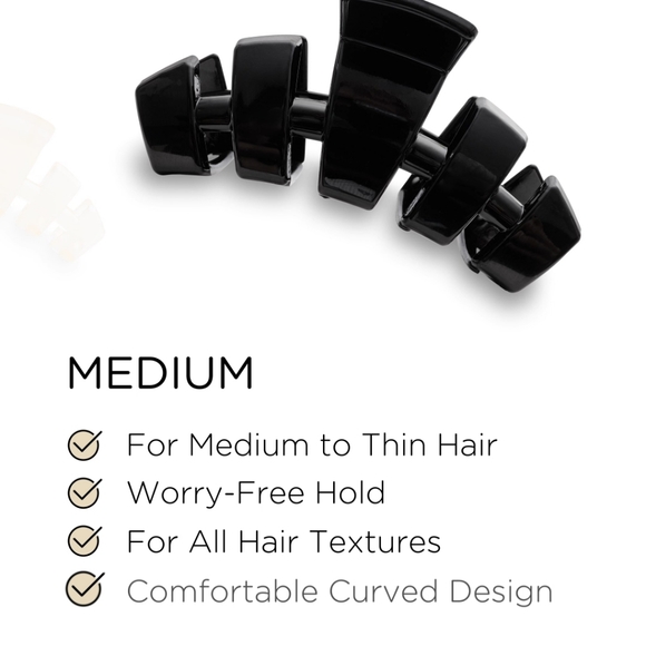 Teleties Open Tortoise Medium Hair Clip| Open Style/Hair Can Be Seen| New W Tags - Picture 6 of 6